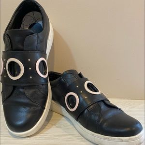 Calvin Klein Black Leather  Sneakers